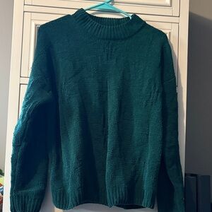 Weatherproof Hunter Green Sparkle Turtleneck Sweater size XL